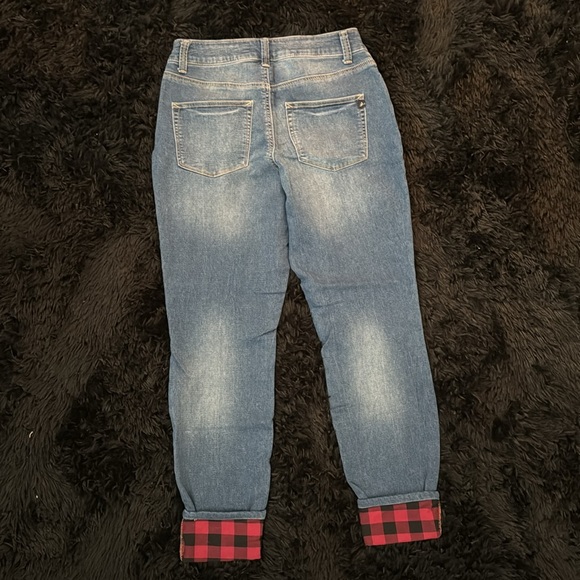 Maurices Blue Jeans with Red Plaid Accents - Picture 6 of 12
